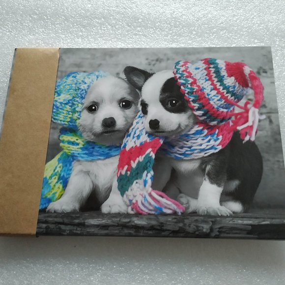 🎄🐶8 Dogs Puppy Thank you cards/Christmas Greeting cards - Picture 5 of 5